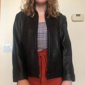 Real Nine West Leather Jacket